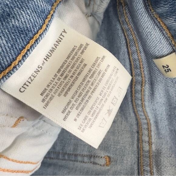 CITIZENS OF HUMANITY Demy Cropped Flare size 25 light wash distressed - Picture 14 of 14